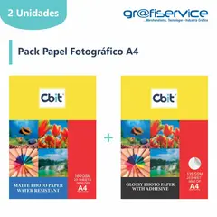 GENERICO - Pack Papel Fotográfico Mate y Fotográfico Adhesivo