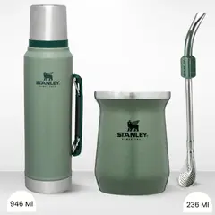 STANLEY - Combo Termo Classic 946 + Matero 236ml + Bombilla Verde