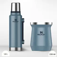 STANLEY - Combo Termo Classic 1.4l + Matero 236ml Azul Lake