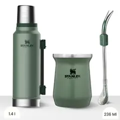 STANLEY - Combo Termo Classic 1.4l + Matero 236ml + Bombilla Verde