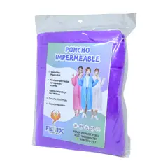 GENERICO - Poncho Para Lluvia Ligero Impermeable con capucha y botones