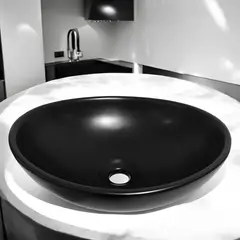 GENERICO - Bowl Ovalado Negro Mate