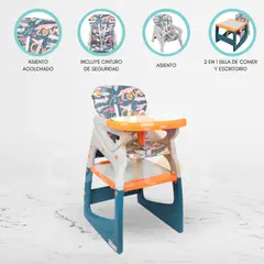 INFANTI - Silla de Comer Escritorio 3 en 1 «SIT UP PLUS» Orange