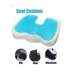 GENERICO - Asiento Cojin Gel Ortopedico Cervical y Lumbar Memoria Funda