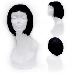 GENERICO - Peluca artificial corta NA 10551 para disfraces negro