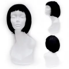 GENERICO - Peluca artificial corta NA 10551 para disfraces Maroon