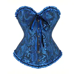 GENERICO - Corset Princess Azul Encaje Mujer Victoriano