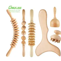 GENERICO - Herramientas de masaje de terapia de madera Kit de Maderoterapia