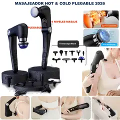 GENERICO - Masajeador eléctrico Dual Pro 2026 frío y caliente retráctil 10 en 1 con múltiples 9 intensidades