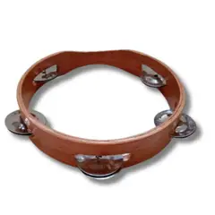 GENERICO - Pandereta 5 chapas en madera