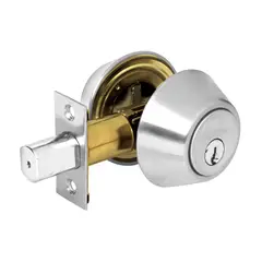 HERMEX - Chapa Cerrojo cromo mate llave tradicional