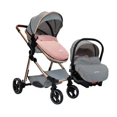 PRIORI - Coche Para Bebe Tipo Moisés Mike Travel System Rosa