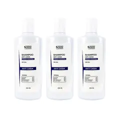 GENERICO - SHAMPOO SIN SAL ANTICAÍDA 250ML 3 UNIDADES