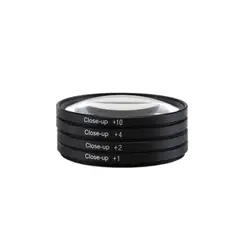 GENERICO - Kit de 4 Lentillas macro Close UP +1,+2,+4,+10 de 82mm