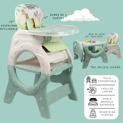 VOYAGE - SILLA CARPETA COMEDOR PARA BEBES DONNA VERDE