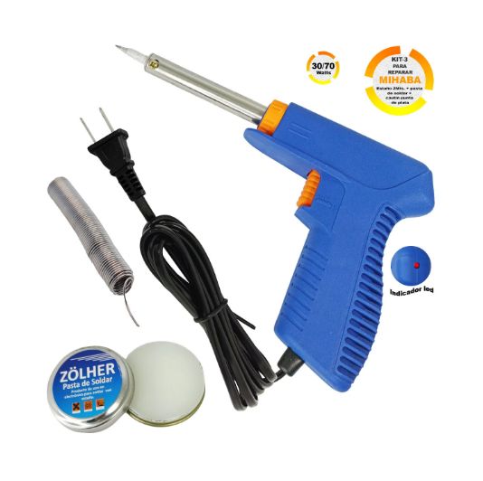 Cautín 3070W + Pasta 5Gr + Estaño 2Mts MIHABA-LL129-KIT