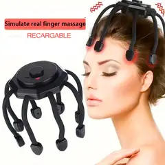 GENERICO - Masajeador Eléctrico Recargable para Cabeza y Cuero Cabelludo