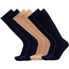 GENERICO - Medias Compresión Varices Unisex 15-20 mmHg Rodilla 3 Pares