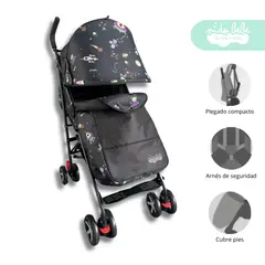 GENERICO - Coche bastón de bebe Alana Deluxe Black