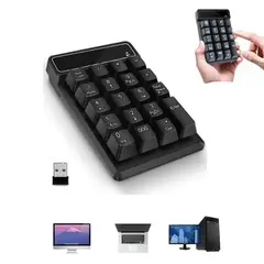 GENERICO - Mini Teclado Numerico Inalambrico Para PC Laptop Adaptador USB Negro