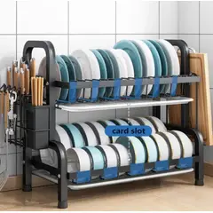 GENERICO - Escurridor de Platos de Cocina 2 Niveles Portaplatos Organizador