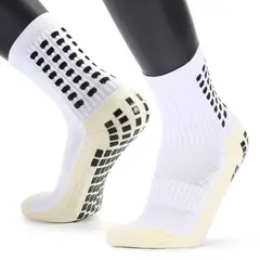 PRO - Medias Antideslizantes Grip Socks Técnicas Deportivas Fútbol - Blanco