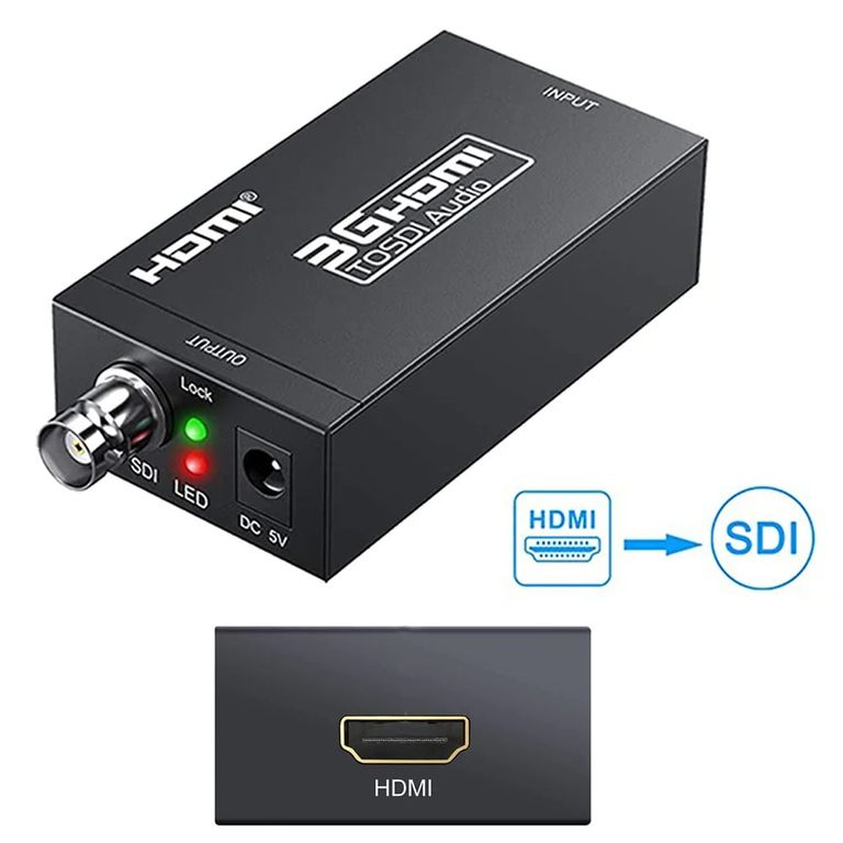 Convertidor HDMI a SDI metálico 1080p camaras BNC HD-SDI3G-SDI