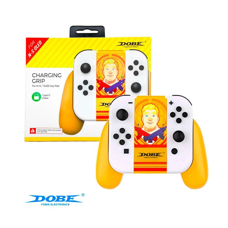 Handgrip Joy Con Para Nintendo Switch Fat y Oled Amarillo