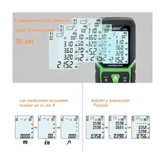 HUEPAR - Medidor de distancia Láser Verde LM100A 100m LCD