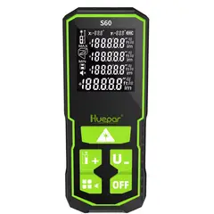 HUEPAR - Medidor de distancia Láser S60 60m LCD Recargable