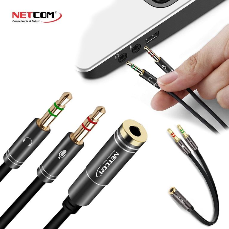Cable De 2 Plug 3.5mm Estéreo A Jack 3.5mm Trrs - 252-143