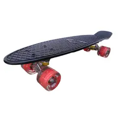 GENERICO - Skate Patineta negro con Luces en llantas infinitas