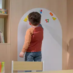 PZR PIZARRAS ADHESIVAS - Pizarra Adhesiva Magnética Infantil Arco Blanco 115 x 75 cm