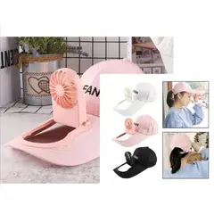 GENERICO - Gorra de ventilador con carga USB para hombre y mujer