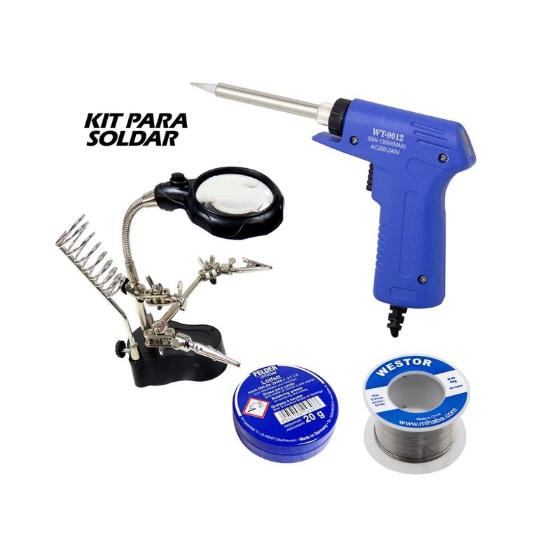 Kit Cautín + Soporte + Pasta + Estaño MIHABA-WZMK4