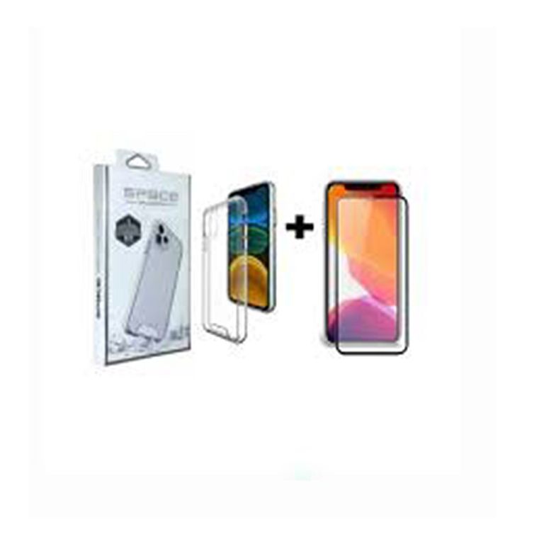 CASE SPACE C/PROTECTOR + VIDRIO TEMPLADO 9D PARA IPHONE 15 PLUS