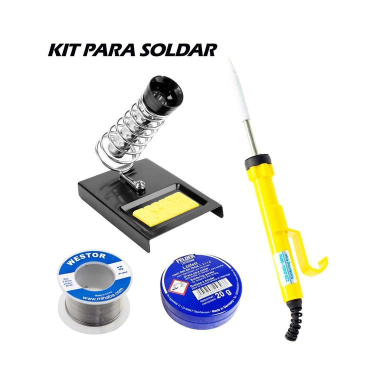 Kit Cautín + Soporte + Pasta + Soldadura MIHABA-WTK4
