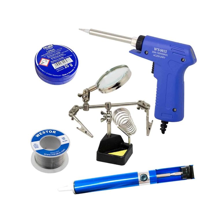 Kit Cautín + Soporte + Succionador + Pasta + Estaño MIHABA-WWZKM5