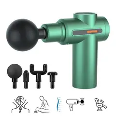MASSAGE GUNS - Pistola de Vibración para Aliviar el Dolor Muscular Portatil-VERDE