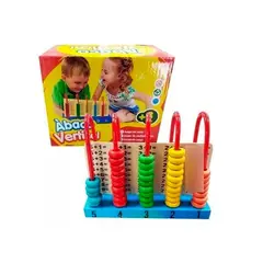 GENERICO - Abaco Vertical Madera Infantil Para Aprender A Sumar Restar