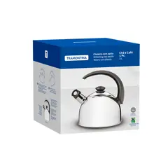 TRAMONTINA - Tetera con silbato de acero inoxidable 3 L