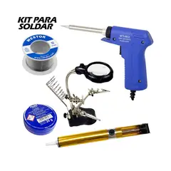 TAKEMA - Kit Cautín+Soporte +Succionador +Pasta+Estaño MIHABA-ZZZMK5