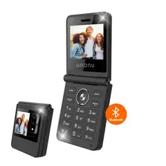 UNONU - UF1L Teléfono Básico FLIP 4G con Doble Pantalla