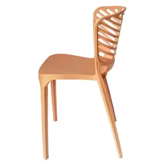 ARKIMUEBLES - Silla de polipropileno modelo Florence mocca