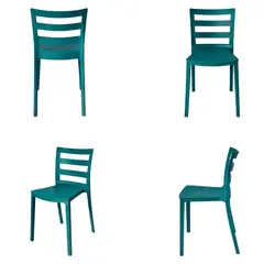 ARKIMUEBLES - Silla de polipropileno modelo Antonella cobalto - set x 4 sillas