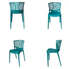 ARKIMUEBLES - Silla de polipropileno modelo Florence cobalto - set x 4 sillas