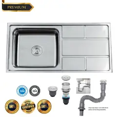 GENERICO - Lavadero de Cocina de Lujo Acero Inoxidable 1 poza WLA10050D