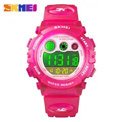 SKMEI - Reloj 1451 original rosado con luces para niñas