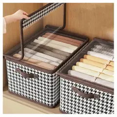 GENERICO - Pack por 02 Organizador Ropa Plegable Caja de Almacenamiento Con Tapa