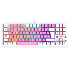 ANTRYX - TECLADO MECANICO TKL MK840 PINK RED SWITCH